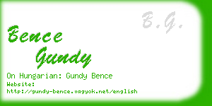bence gundy business card